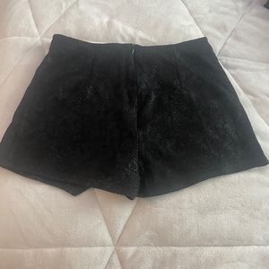 Black snake skin skort